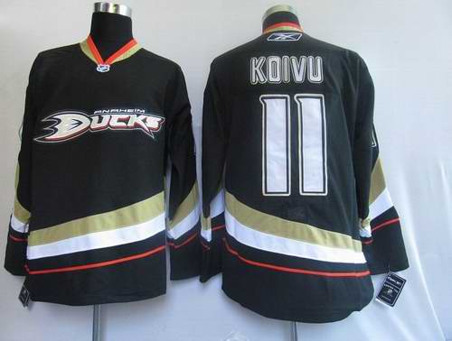 Anaheim Ducks 11 Koivu Black men ice hockey nhl jerseys