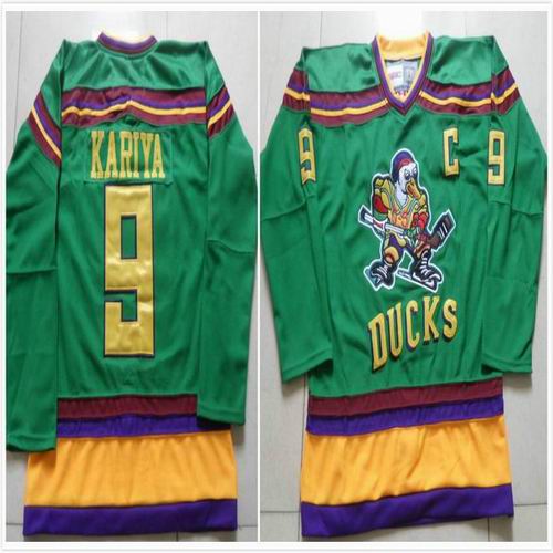 Anaheim Ducks 9 Paul Kariya green men ice hockey nhl jerseys