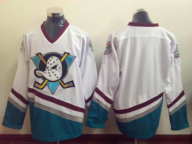 Anaheim Ducks blank white men ice hockey nhl jerseys