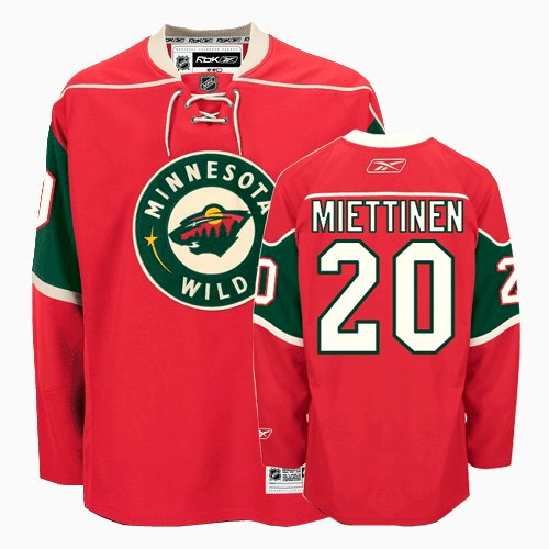 Antti Miettinen  20 Red Home Minnesota Wild men nhl ice hockey  jerseys