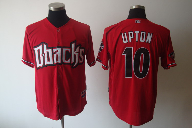 Arizona Diamondback 10 UPTON red men baseball mlb jerseys