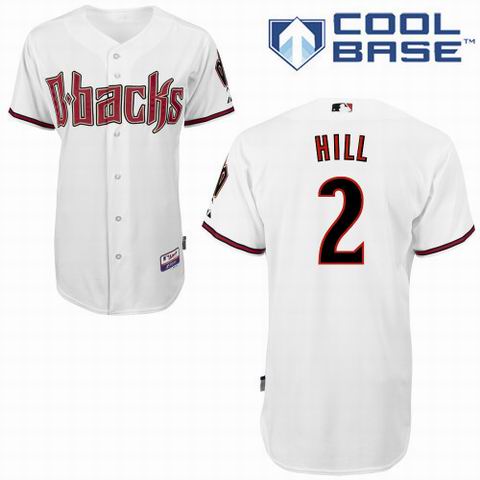 Arizona Diamondback 2 Aaron Hill White men baseball mlb jerseys