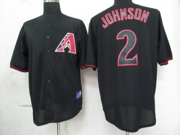 Arizona Diamondback 2 Johnson black men baseball mlb jerseys