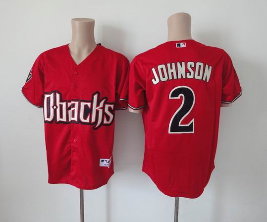 Arizona Diamondback 2 Johnson red men baseball mlb  jersey