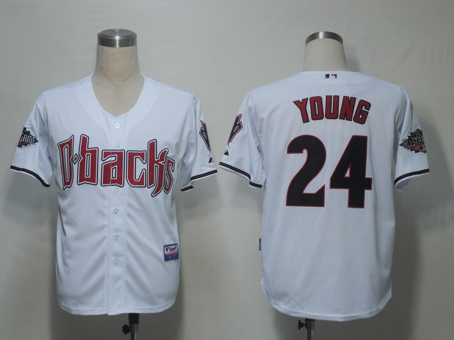 Arizona Diamondback 24 Young White men baseball mlb jerseys