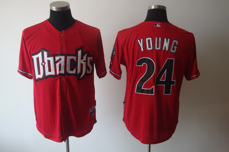 Arizona Diamondback 24 Young red men baseball mlb jerseys