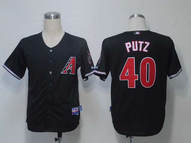 Arizona Diamondback 40 Putz Black men baseball mlb jerseys