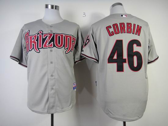 Arizona Diamondback CORBIN 46 gray men baseball mlb jerseys