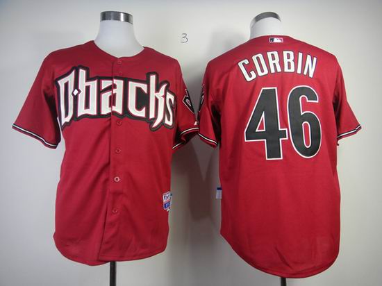 Arizona Diamondback CORBIN 46 red men baseball mlb jerseys