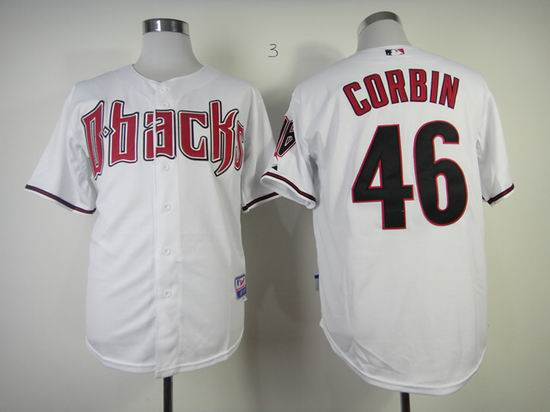 Arizona Diamondback CORBIN 46 white men baseball mlb jerseys