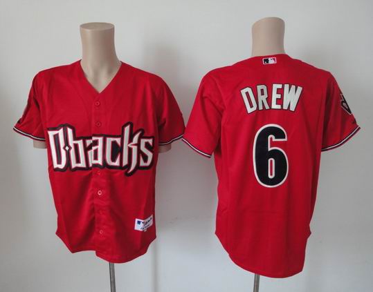 Arizona Diamondback DREW 6 red men baseball mlb  jerseys