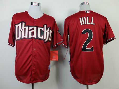 Arizona Diamondbacks 2 Aaron Hill red men baseball mlb jersey