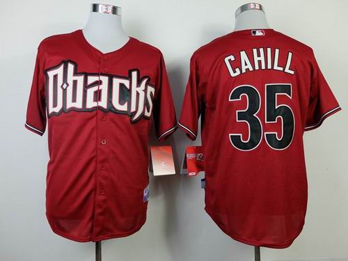 Arizona Diamondbacks 35 Trevor Cahill red Baseball Jersey