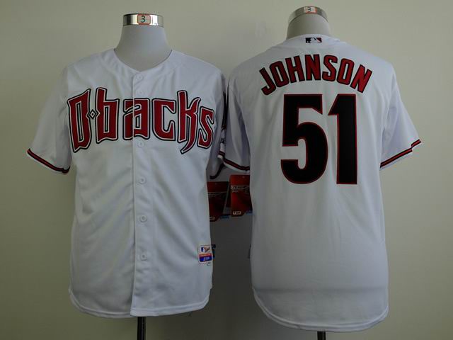 Arizona Diamondbacks 51 Randy Johnson white men baseball mlb jersey