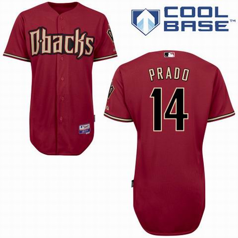 Arizona Diamondbacks Authentic Martin Prado 14 red men baseball mlb Jersey