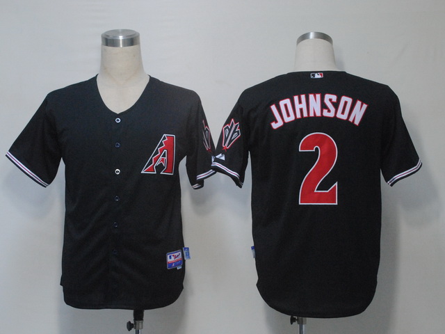 Arizonal Diamondback 2 JOHNSON black men baseball mlb jerseys