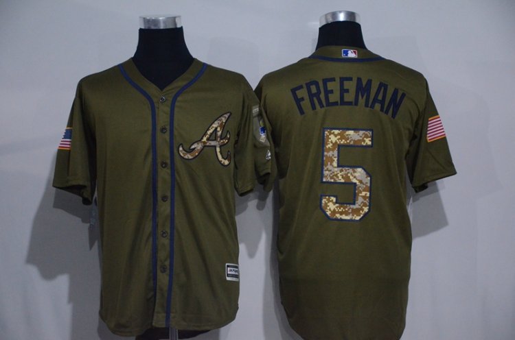 Atlanta Braves 5 Freddie Freeman Camo Stitched men baseball mlb Jersey