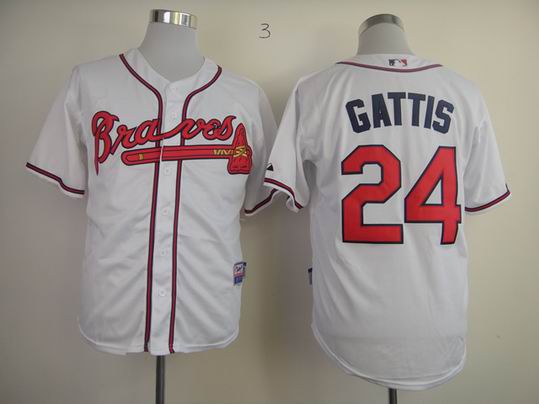 Atlanta Braves GATTIS 24 white men baseball mlb  jerseys