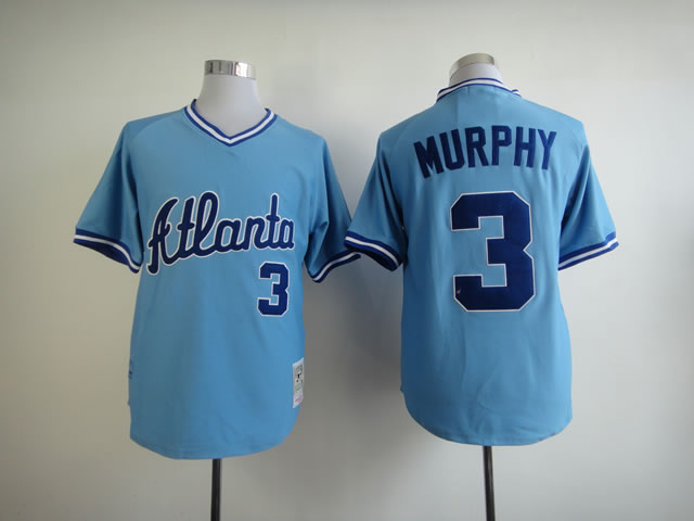 Atlanta Braves MURPHY 3 skyblue men baseball mlb  Jerseys