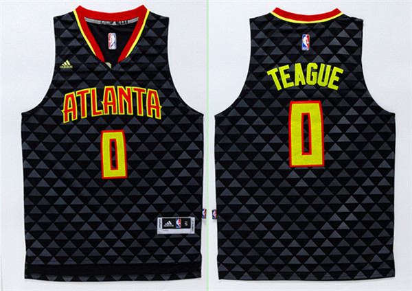 Atlanta Hawks 0 Jeff Teague black new nba basektball jersey