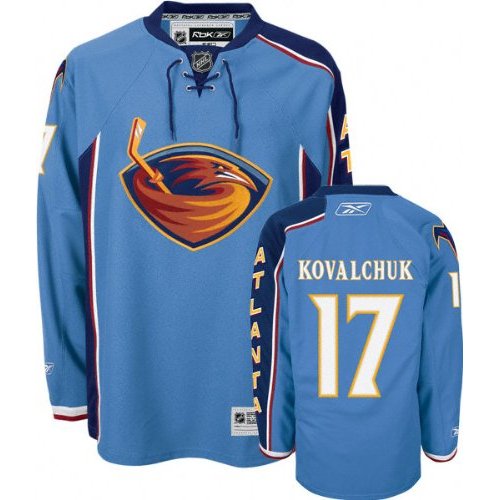 Atlanta Thrashers 17 Kovalchuk Blue men ice hockey nhl jerseys