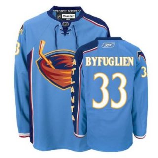 Atlanta Thrashers 33 BYFUGLIEN Blue men ice hockey nhl jerseys