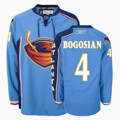 Atlanta Thrashers 4 BOGOSIAN Blue men ice hockey nhl jerseys