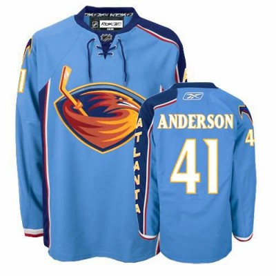 Atlanta Thrashers 41 John Anderson Blue men ice hockey nhl jerseys