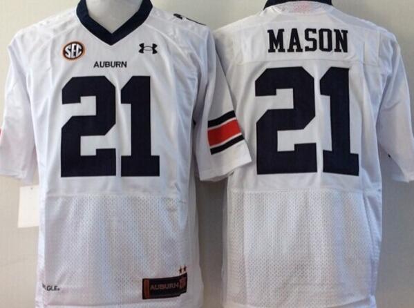 Auburn Tigers Blue 21 Tre Mason white men College ncaa Football Jerseys