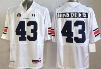 Auburn Tigers Blue 43 Philip Lutzenkirchen white men College ncaa Football Jerseys