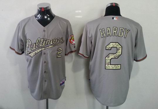 Baltimore Orioles HARDY 2  gray camo men baseball mlb  Jerseys