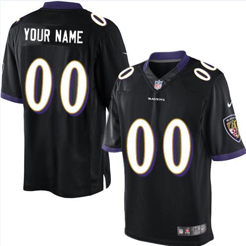 Baltimore Ravens Nike black Custom elite Jerseys for Men women youth kids
