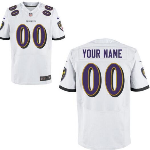 Baltimore Ravens Nike white Custom elite Jerseys for Men women youth kids