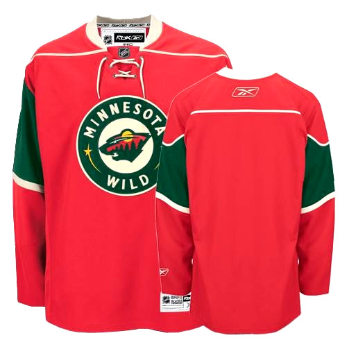 Blank Red Home Minnesota Wild men nhl ice hockey  jerseys