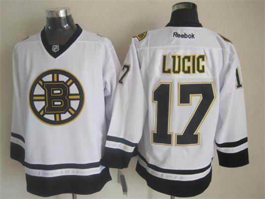 Boston Bruins 17 Milan Lucic White men ice hockey nhl jerseys
