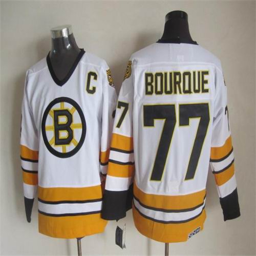 Boston Bruins 77 Ray Bourque white CCM men ice hockey nhl jerseys