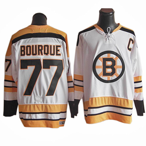 Boston Bruins 77 Ray Bourque white men ice hockey nhl jerseys