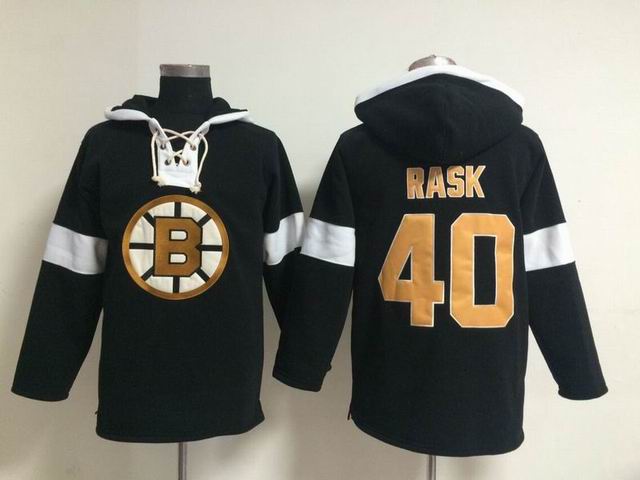 Boston Bruins RASK #40 Black nhl Hooded Sweatshirt Boston Bruins RASK #40 Black nhl Hooded Sweatshirt