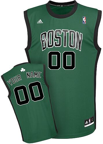 Boston Celtics green black number adidas Alternate Jersey custom any name number
