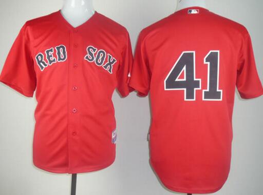 Boston Red Sox 41 Blank red men baseball mlb Jerseys