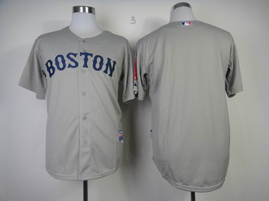 Boston Red Sox Blank gray men baseball mlb Jerseys