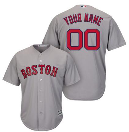 Boston Red Sox jerseys Majestic grey Cool Base Custom any name number