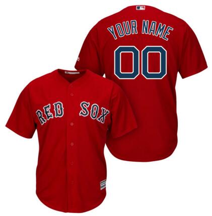 Boston Red Sox jerseys Majestic red Cool Base Custom any name number