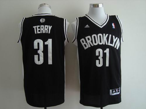 Brooklyn Nets 31 TERRY black adidas men nba basketball Jersey