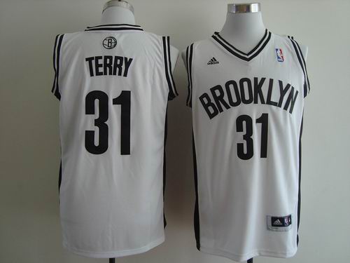 Brooklyn Nets 31 TERRY white adidas men nba basketball Jersey
