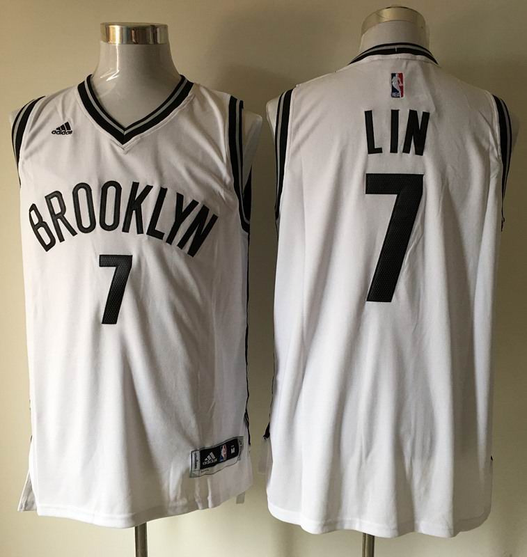 Brooklyn Nets 7 Jeremy Lin white adidas men nba basketball Jersey