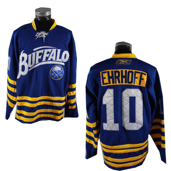 Buffalo Sabres 10 EHRHOFF Blue men ice hockey nhl jerseys