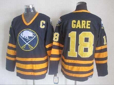 Buffalo Sabres 18 Danny Gare Dark Blue Throwback CCM men ice hockey nhl jerseys