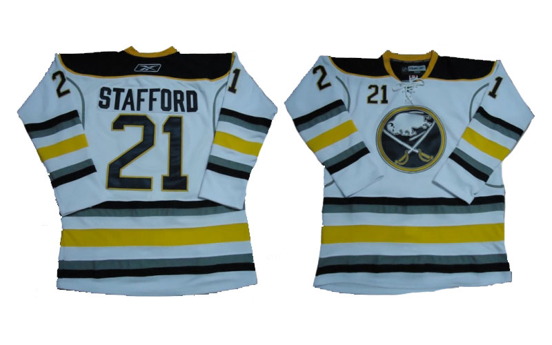 Buffalo Sabres 21 Drew Stafford Embroidered White men ice hockey nhl jerseys