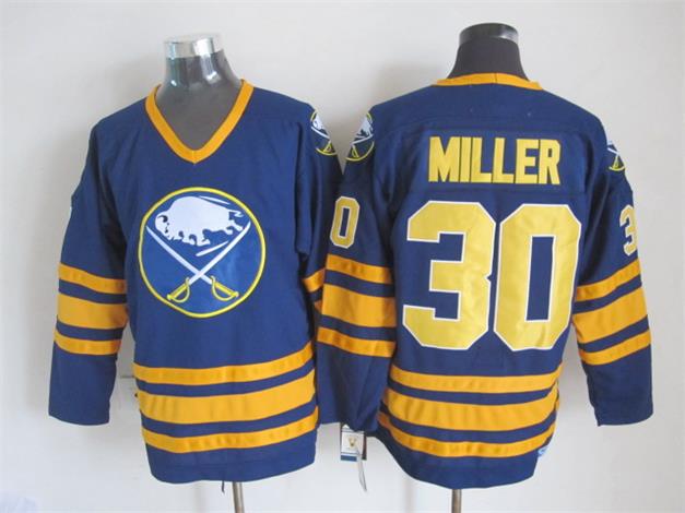Buffalo Sabres 30 Ryan Miller Blue men ice hockey nhl jerseys